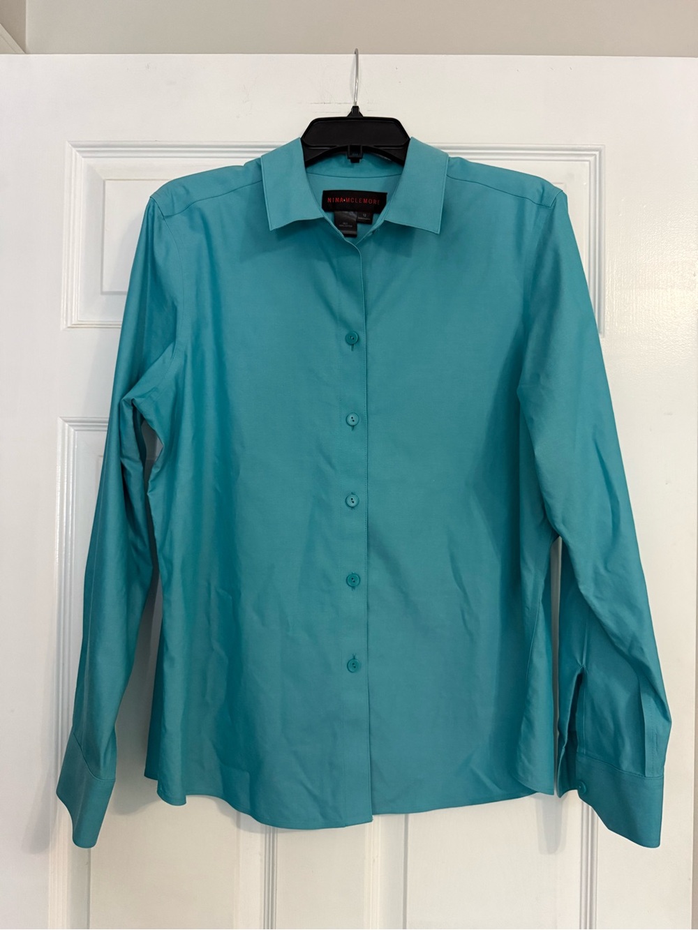 Nina Mclemore Women's Teal Dress Shirt